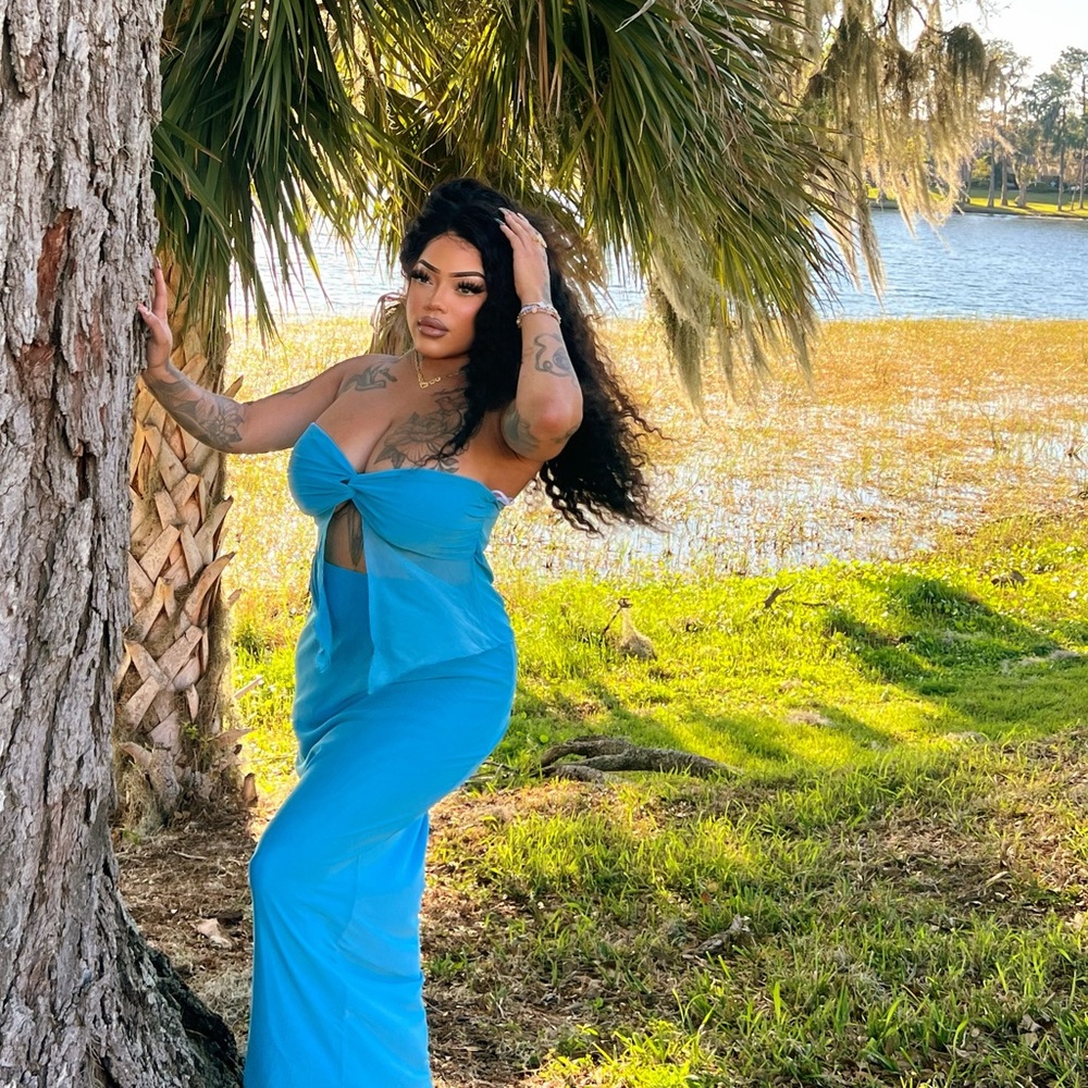 Princess Polly Saracho Set Blue